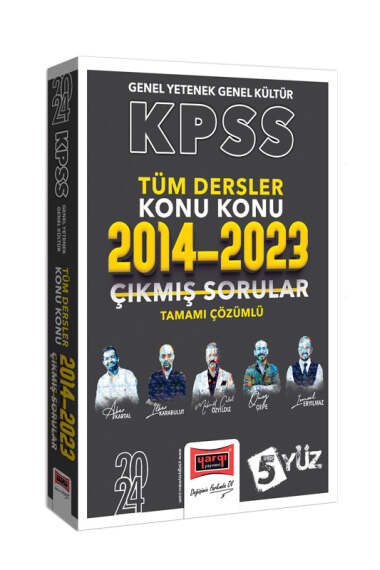 2024 KPSS 5Yüz Tüm Dersler Tamamı Çözümlü Son 10 Yıl Konu Konu Çıkmış Sorular (2014-2023) YKS Fotokopi