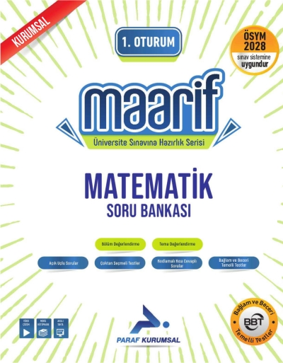 2028 Maarif TYT Matematik Soru Bankası Paraf Yayınları YKS Fotokopi