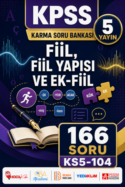 Fiil, Fiil Yapısı ve Ek-Fiil 5 Yayın 166 Soru
