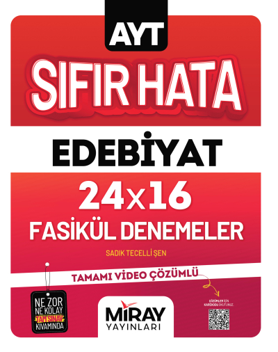 AYT Sıfır Hata Edebiyat 24x16 Fasikül Deneme Miray Yayınları YKS Fotokopi