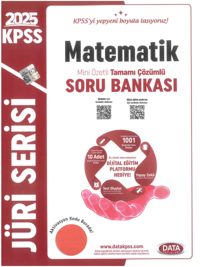 2025 KPSS Jüri Serisi Matematik Mini Özetli Tamamı Çözümlü Soru Bankası Data Yayınları YKS Fotokopi