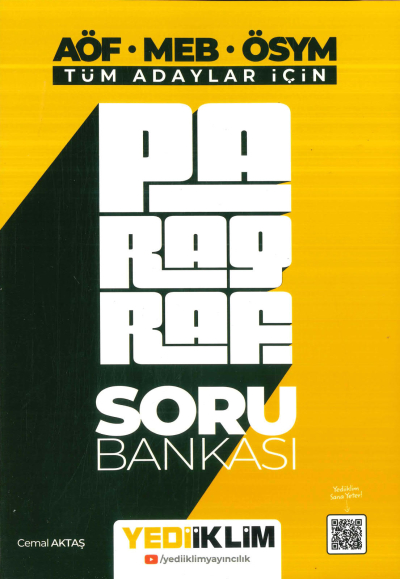 TÜM ADAYLAR İÇİN PARAGRAF SORU BANKASI YKS Fotokopi