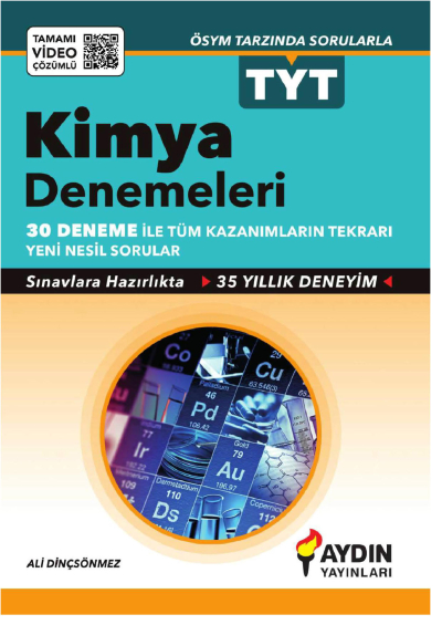 TYT Tamamı Video Çözümlü 30*7 Kimya Denemeleri Aydın Yayınları YKS Fotokopi