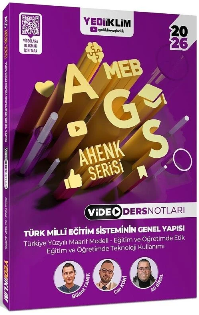 2026 MEB-AGS Türk Milli Eğitim Sisteminin Genel Yapısı Video Ders Notları Ahenk Serisi Yediiklim Yayınları YKS Fotokopi