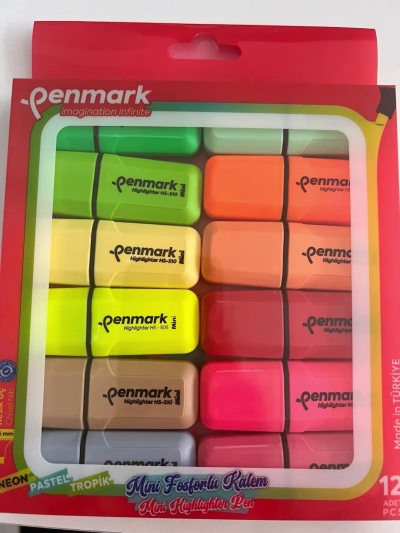 PENMARK 12'Lİ FOSFORLU KALEM SETİ YKS Fotokopi