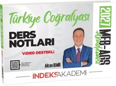 MEB-AGS Akademisi Türkiye Coğrafyası Video Ders Notları Alican Demir İndeks Akademi Yayıncılık YKS Fotokopi