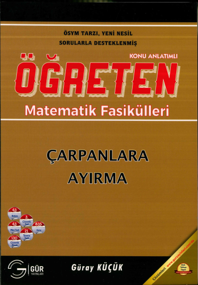 TYT-AYT ÖĞRETEN MATEMATİK ÇARPANLARA AYIRMA KONU ANLATIMLI YKS Fotokopi