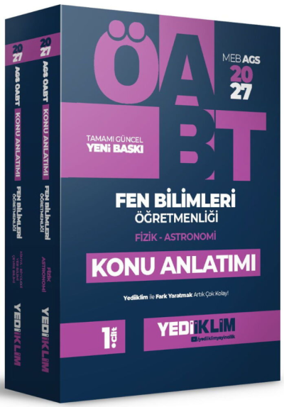 2027 MEB AGS ÖABT Fen Bilimleri Öğretmenliği Konu Anlatımı 2 Cilt Yediiklim Yayınları YKS Fotokopi