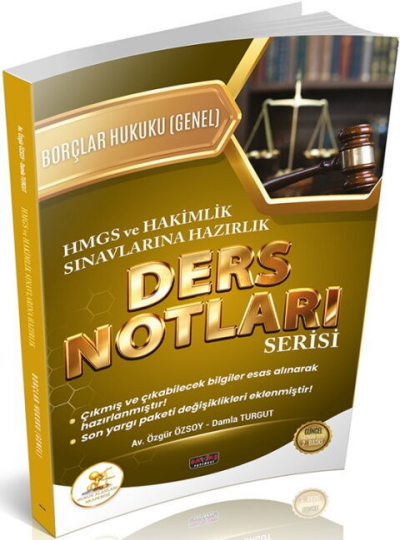 HUKAL HMGS HAKİMLİK Borçlar Hukuku Genel Hükümler Ders Notları Savaş Yayınları