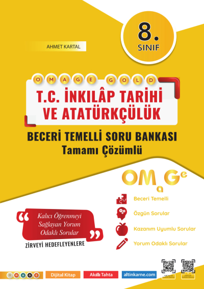 8. Sınıf Omage Gold İnkılap Tarihi Soru Bankası Omega Yayınları YKS Fotokopi