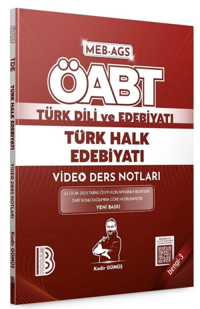 2025 ÖABT MEB-AGS Türk Dili ve Edebiyatı Türk Halk Edebiyatı Video Ders Notları Bengi-3 Kadir Gümüş Benim Hocam Yayınları YKS Fotokopi