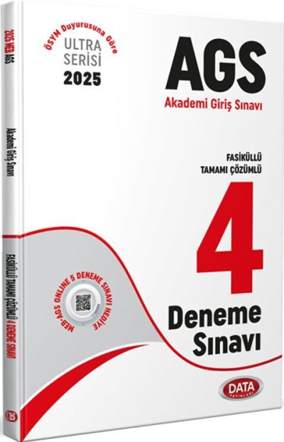 2025 MEB AGS Fasiküllü Tamamı Çözümlü 4 Deneme Sınavı Data Yayınları YKS Fotokopi
