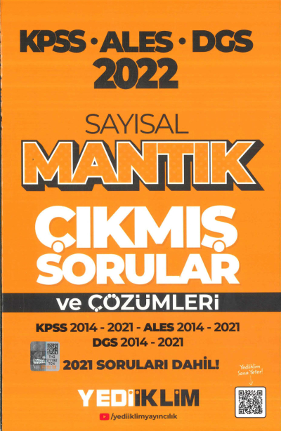 KPSS ALES DGS SAYISAL MANTIK 2014-2021 ÇÖZÜMLÜ ÇIKMIŞ SORULAR YKS Fotokopi