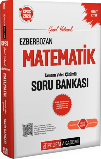 2026 KPSS Matematik Ezberbozan Soru Bankası Çözümlü Pegem Akademi Yayınları YKS Fotokopi