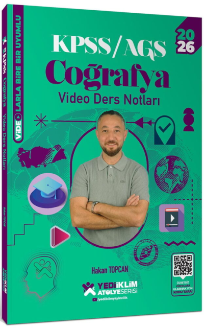 2026 KPSS Coğrafya Atölye Video Ders Notları Yediiklim Yayınları YKS Fotokopi