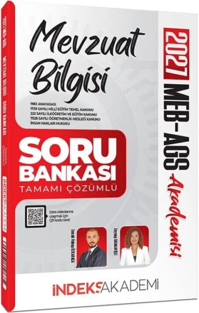 MEB-AGS Akademisi Mevzuat Bilgisi Soru Bankası Çözümlü İndeks Akademi Yayıncılık YKS Fotokopi