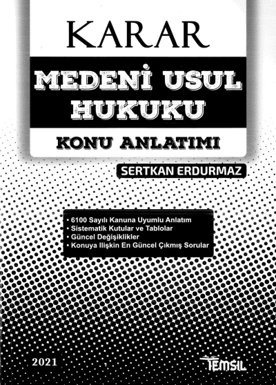 KARAR MEDENİ USUL HUKUKU KONU ANLATIMI YKS Fotokopi