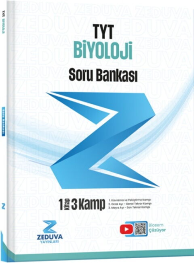 Biosem TYT Biyoloji 1 Kitap 3 Kamp Soru Bankası Zeduva Yayınları YKS Fotokopi