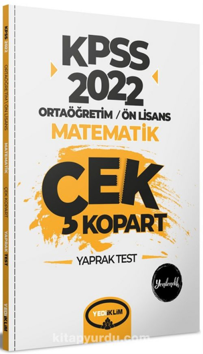 KPSS Ortaöğretim Ön Lisans Genel Yetenek Genel Kültür Matematik Çek Kopart Yaprak Test YKS Fotokopi
