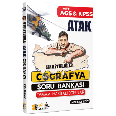 2025 MEB AGS KPSS Haritalarla Atak Coğrafya Soru Bankası Eğit Akademi YKS Fotokopi