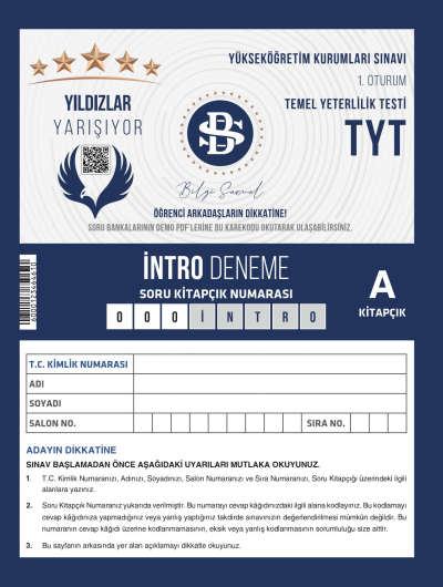 Yıldızlar Yarışıyor TYT İntro Deneme Bilgi Sarmal YKS Fotokopi