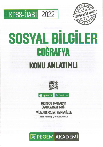 SINIF ÖĞRETMENLİĞİ COĞRAFYA KONU ANLATIMLI YKS Fotokopi