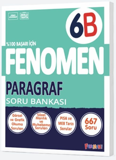 6. Sınıf Fenomen Paragraf Soru Bankası Fenomen Kitap YKS Fotokopi