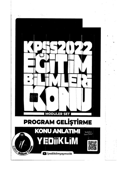 2022 KPSS Program Geliştirme Konu Anlatımı Modüler Set YKS Fotokopi
