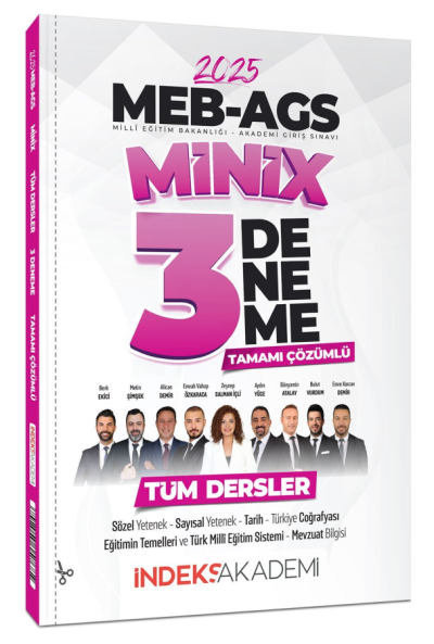 2025 MEB-AGS Tüm Dersler MiniX 3 Deneme Çözümlü İndeks Akademi Yayıncılık YKS Fotokopi