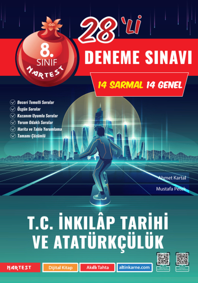 8. Sınıf TC İnkılap Tarihi ve Atatürkçülük Mod 28 Deneme Nartest Yayınları YKS Fotokopi