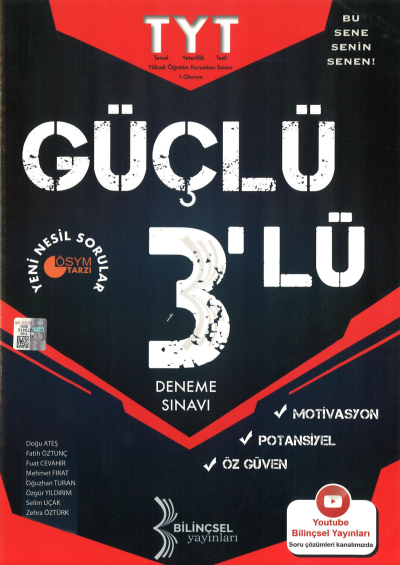 TYT Güçlü 3‘lü Deneme Sınavı YKS Fotokopi