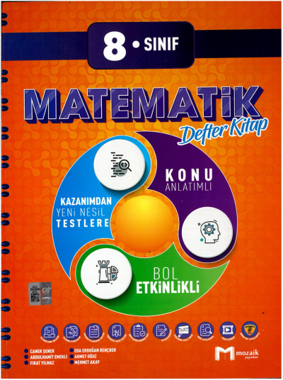 8. Sınıf Matematik İntro Konu Anlatımlı Defter Kitap Mozaik Yayınları YKS Fotokopi