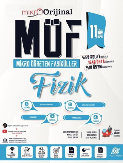 Mikro 11. Sınıf Fizik MÖF Mikro Öğreten Fasiküller Orijinal Yayınları YKS Fotokopi