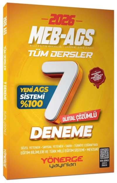 2026 MEB-AGS Tüm Dersler 7 Deneme Çözümlü Yönerge Yayınları YKS Fotokopi