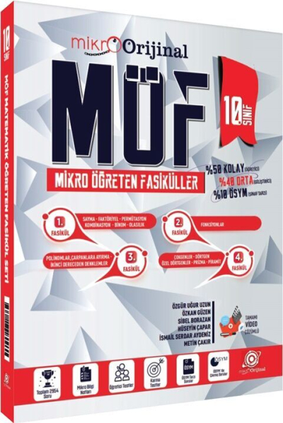 Mikro 10. Sınıf Matematik MÖF Mikro Öğreten Fasiküller Orijinal Yayınları YKS Fotokopi