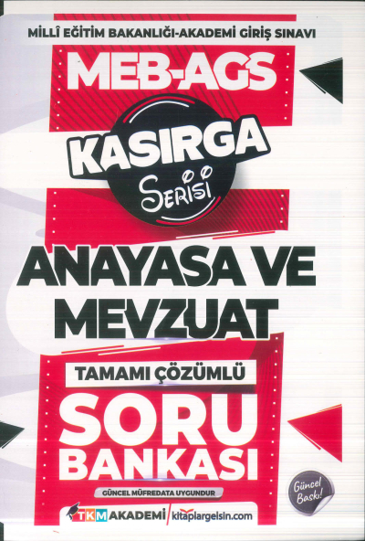 2025 MEB-AGS Anayasa ve Mevzuat Kasırga Soru Bankası Çözümlü TKM Akademi YKS Fotokopi