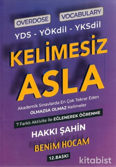 YDS YÖKDİL YKSDİL Overdose Vocabulary Kelimesiz Asla YKS Fotokopi
