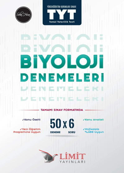 TYT Biyoloji 50x6 Denemeleri Limit Yayınları YKS Fotokopi
