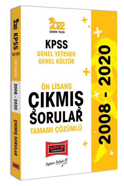 KPSS GY GK Ön Lisans Tamamı Çözümlü Çıkmış Sorular 2008-2020 YKS Fotokopi