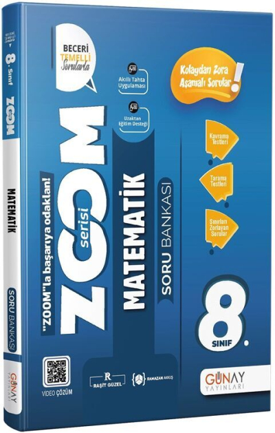8.Sınıf LGS Yeni Zoom Matematik Soru Bankası Günay Yayınları YKS Fotokopi