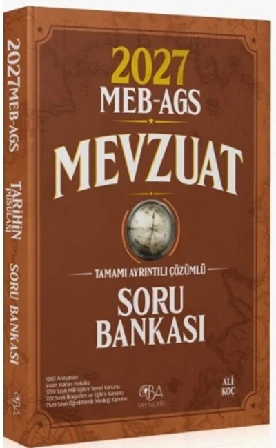 MEB AGS Mevzuat Soru Bankası CBA Yayınları YKS Fotokopi