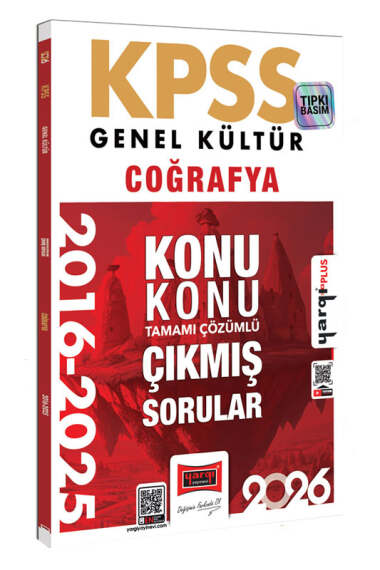 2026 KPSS Genel Kültür Coğrafya 2016-2025 Konu Konu Tamamı Çözümlü Çıkmış Sorular Yargı Yayınları YKS Fotokopi