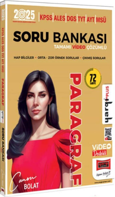 2025 KPSS ALES DGS TYT AYT MSÜ Tamamı Video Çözümlü Paragraf Soru Bankası Yargı Yayınları YKS Fotokopi