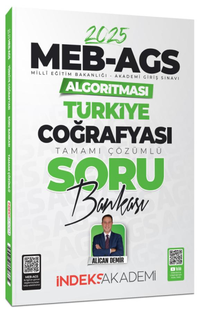 MEB AGS Algoritması Türkiye Coğrafyası Soru Bankası Çözümlü İndeks Akademi Yayıncılık YKS Fotokopi