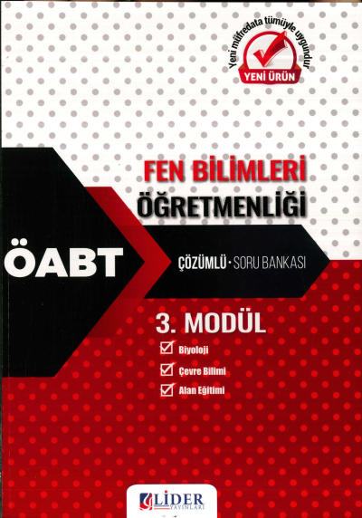 FEN BİLİMLERİ ÖĞRETMENLİĞİ ÇÖZÜMLÜ SORU BANKASI (BİYOLOJİ-ÇEVRE BİLİMİ-ALAN EĞİTİMİ) 3. MODÜL YKS Fotokopi