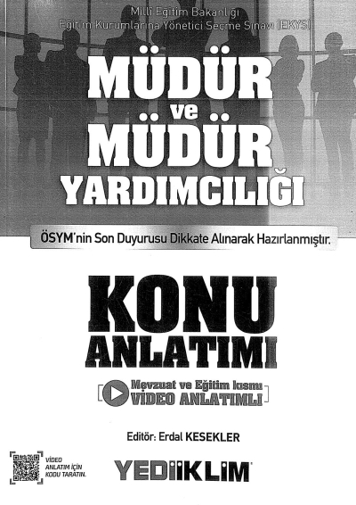 MÜDÜR VE MÜDÜR YARDIMCILIĞI KONU ANLATIMI YKS Fotokopi