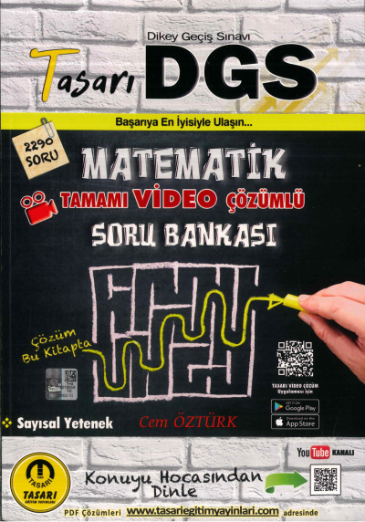 DGS MATEMATİK TAMAMI ÇÖZÜMLÜ SORU BANKASI 2290 SORU YKS Fotokopi