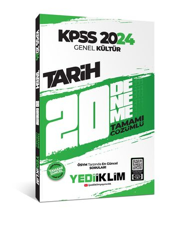 2024 KPSS Genel Kültür Tarih Tamamı Çözümlü 20 Deneme YKS Fotokopi