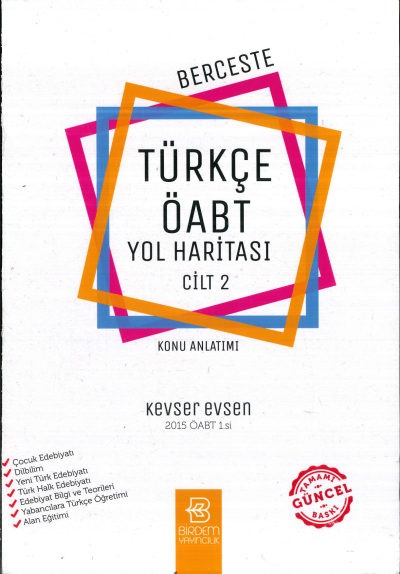 BERCESTE TÜRKÇE ÖABT YOL HARİTASI CİLT 2 YKS Fotokopi