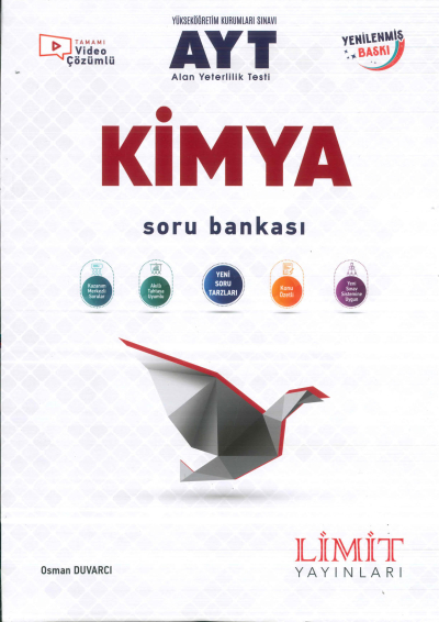AYT Kimya Soru Bankası Limit Yayınları YKS Fotokopi